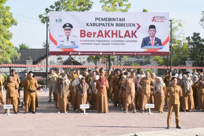 Pj Bupati Bireuen Apel Bersama Para ASN Di Lingkup SKPK